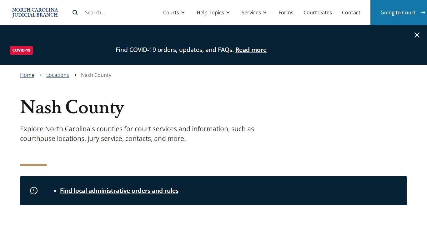 Nash County | North Carolina Judicial Branch