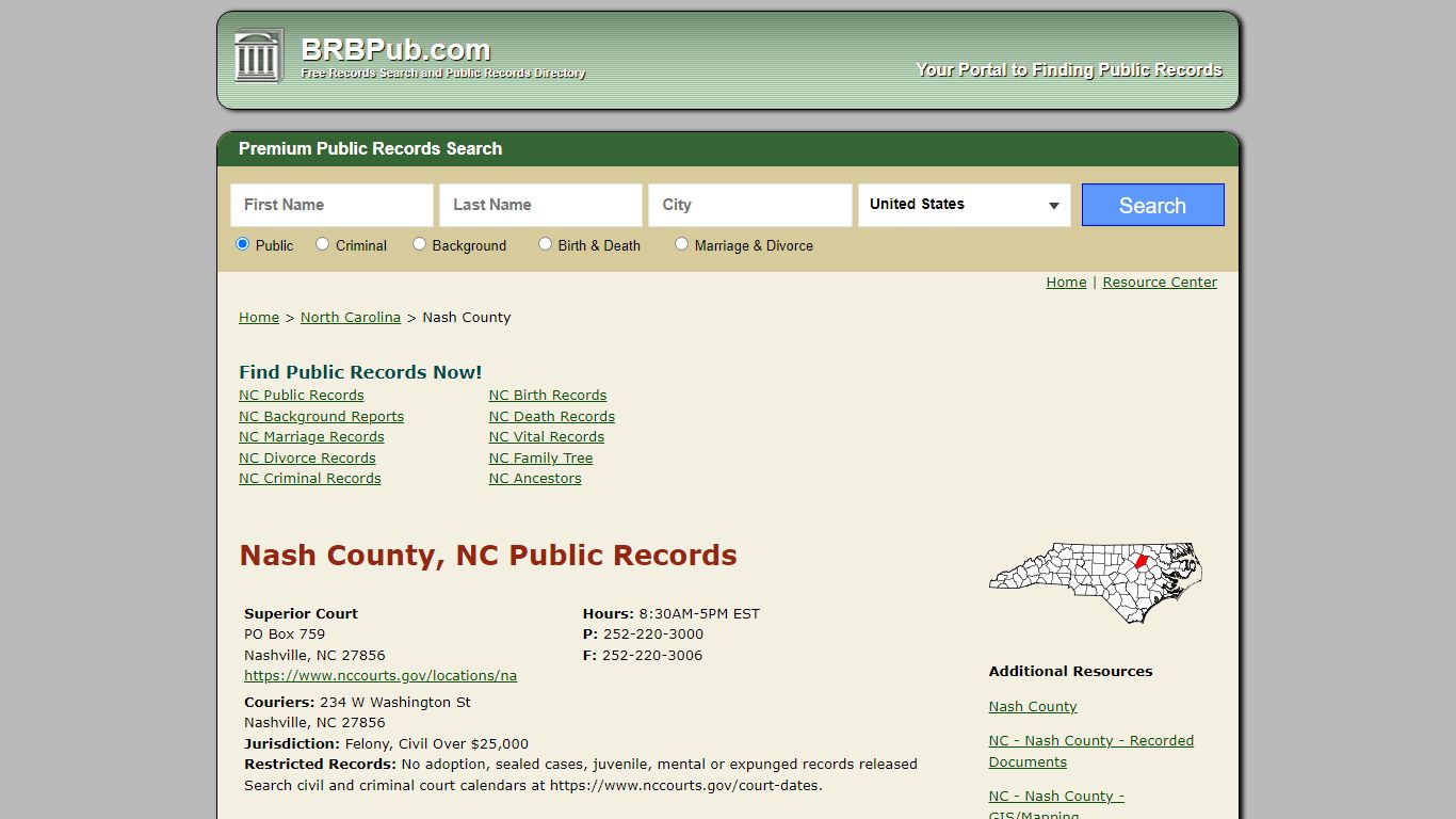 Nash County Public Records | Search North Carolina ...